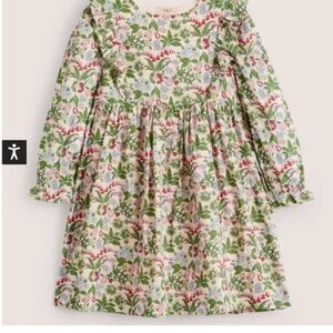 Mini Boden Pink Wildflower Frill Tiered Dress size 4-5